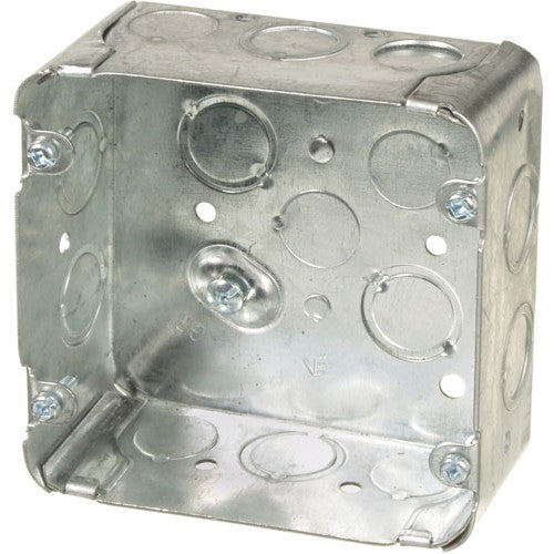 72171-K - 4 11/16" Square Wide Junction Box - 2 1/2" Deep with Knockouts