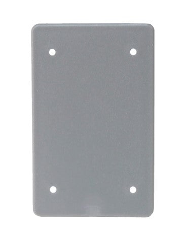 NESCO BC100S Gray Single Gang Flat Cover with Gasket | Durable Electrical Cover for Outdoor and Indoor Use