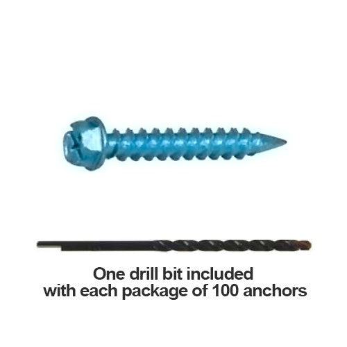 UCAN SCH 14114 - SUPER SCRU-IT ® Anchors - Hex Washer-Head - 1/4'' X 1-1/4'' Screws nails - 1000 Packs